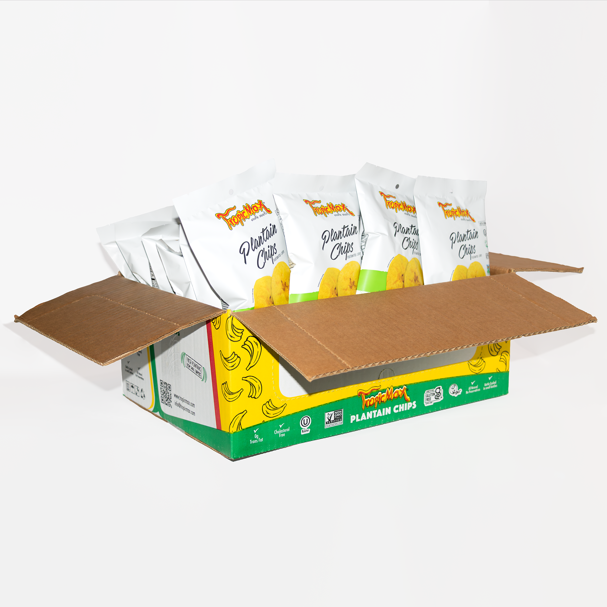 TropicMax Pack of 24 bag of Lemon-Flavored Plantain Chips 2 oz