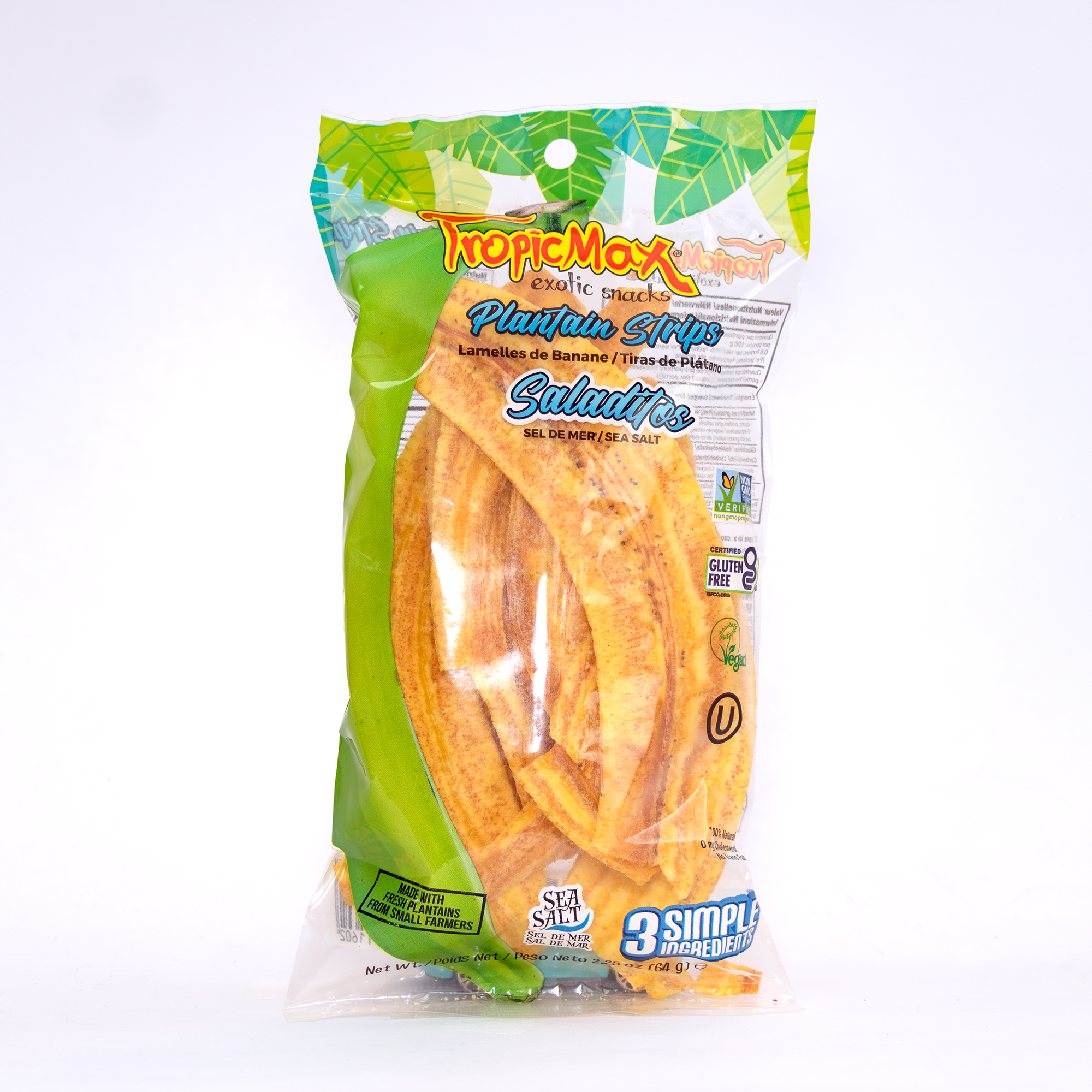 TropicMax Plantain Strips lightly salted 2.25 oz