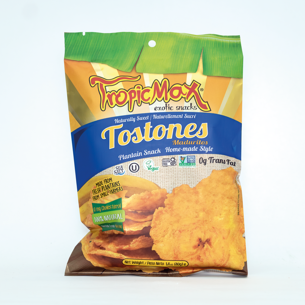 TropicMax Pack of 24 bag of Tostones naturally sweet 1.4 oz