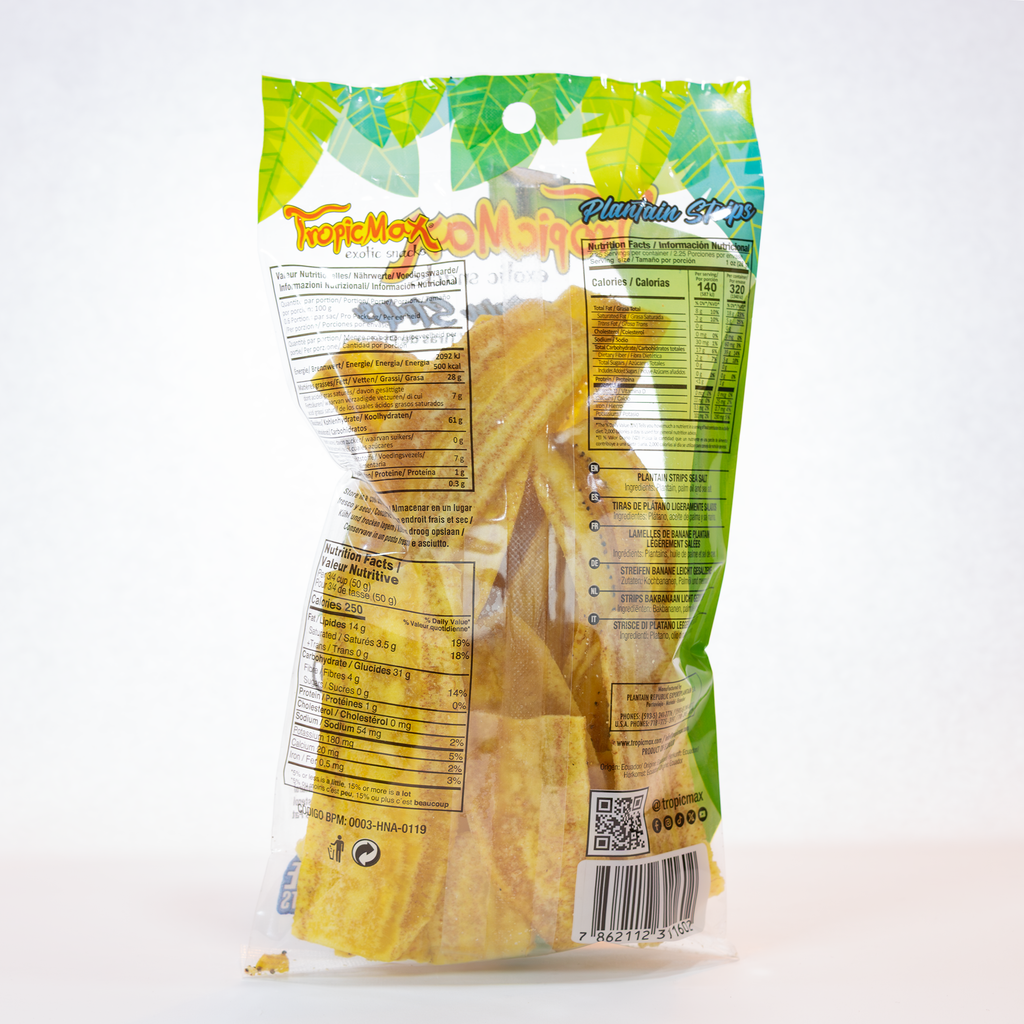TropicMax Plantain Strips lightly salted 2.25 oz