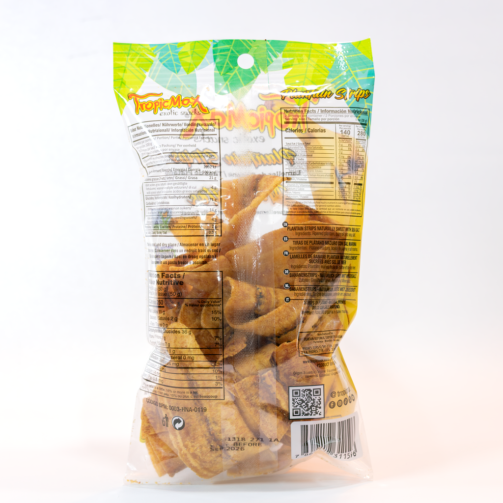 TropicMax Plantain Strips Naturally Sweet 2 oz Maduritos